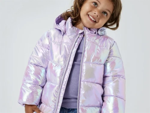 Name It orchid bloom shiny puffer vinterjakke